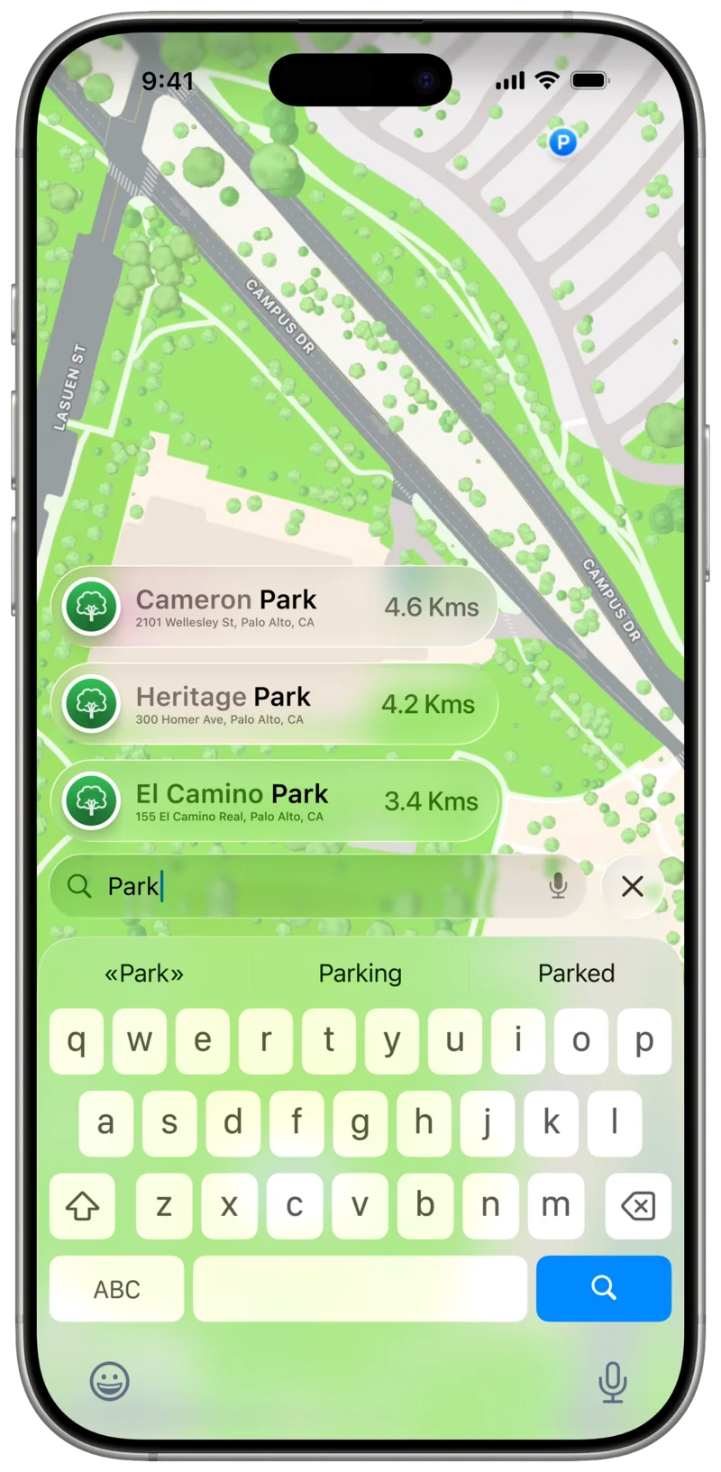 Search Destination View