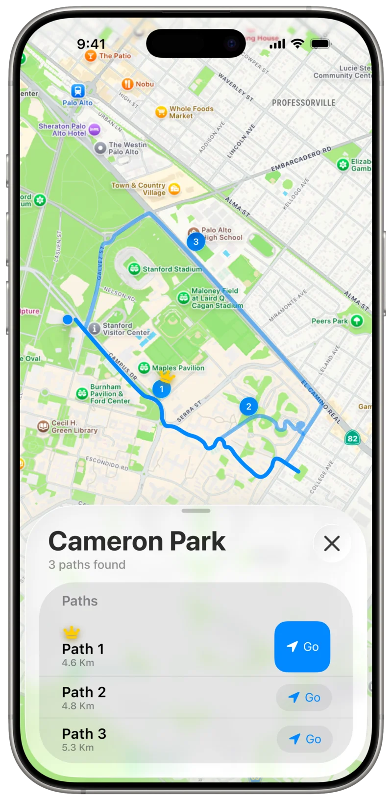 Preview of available Paths
